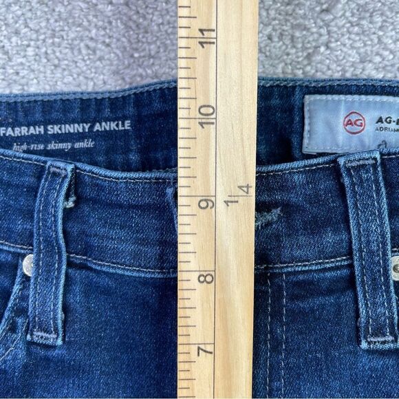 Ag Adriano Goldschmied Farrah Jeans Women's 26 Blue Skinny Ankle Dark Denim - Picture 9 of 12